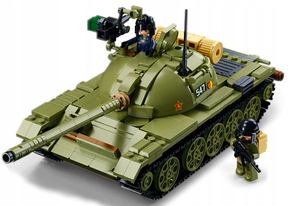 Sluban Plytos TANK T54S Sovietų tankų naikintojas Karinė armija 2 FIGURES
