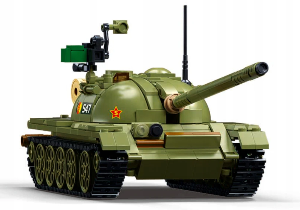 Sluban Plytos TANK T54S Sovietų tankų naikintojas Karinė armija 2 FIGURES