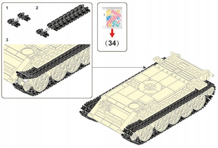 Sluban Plytos TANK T54S Sovietų tankų naikintojas Karinė armija 2 FIGURES