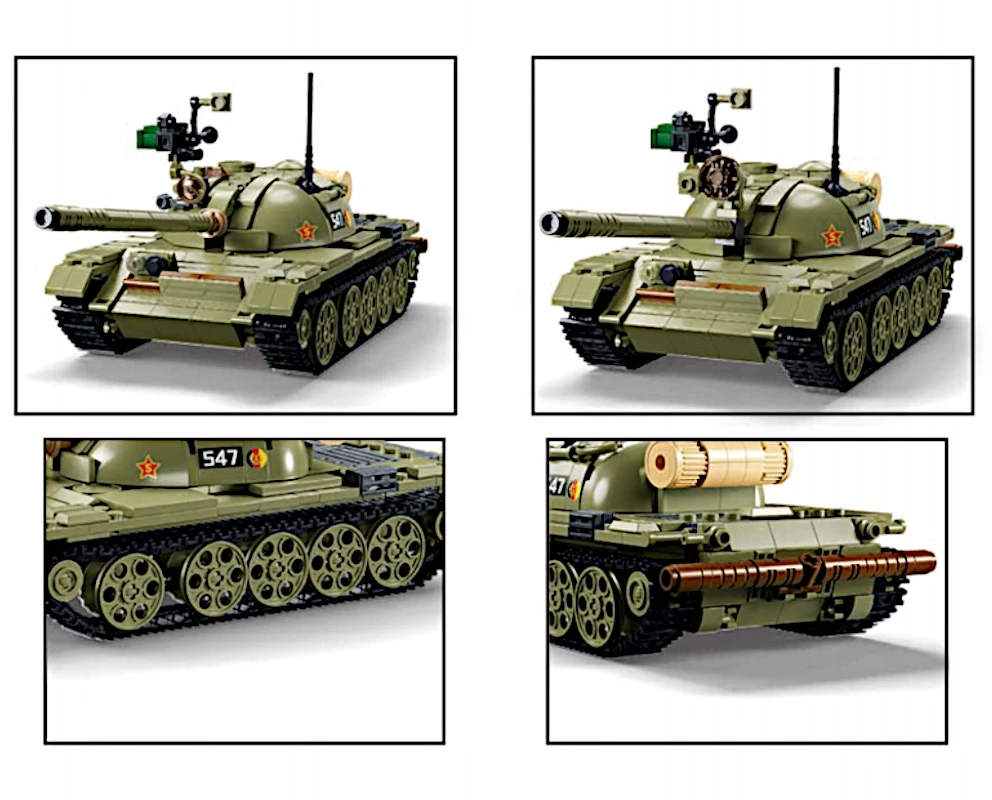 Sluban Plytos TANK T54S Sovietų tankų naikintojas Karinė armija 2 FIGURES