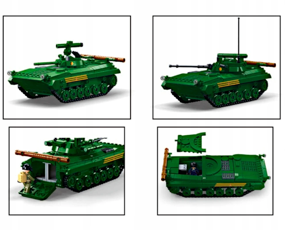 Sluban Plytos TANKAS BWP-2MS retro pėstininkų kovos mašina KARINĖS ARMIJOS FIGŪRA