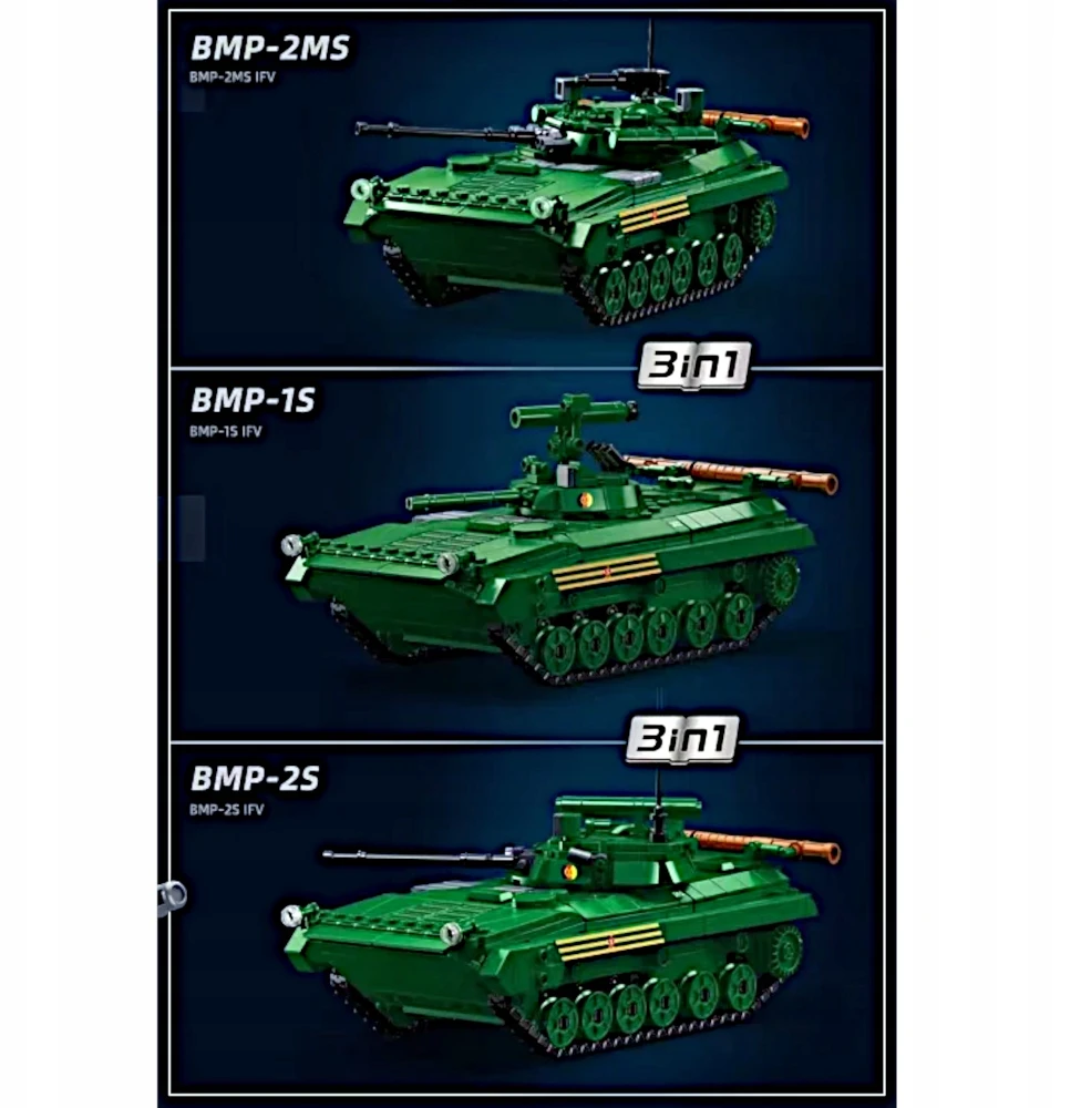 Sluban Plytos TANKAS BWP-2MS retro pėstininkų kovos mašina KARINĖS ARMIJOS FIGŪRA