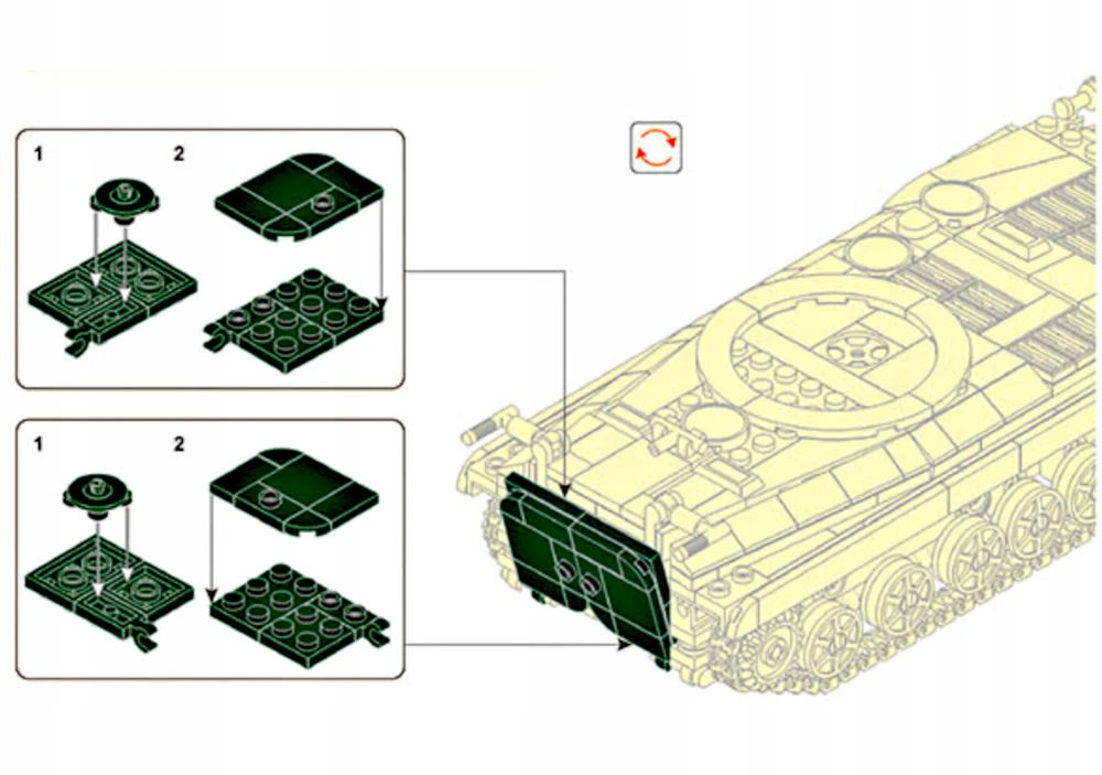 Sluban Plytos TANKAS BWP-2MS retro pėstininkų kovos mašina KARINĖS ARMIJOS FIGŪRA
