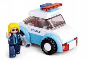 Sluban policijos automobilio konstravimo rinkinys su policininke