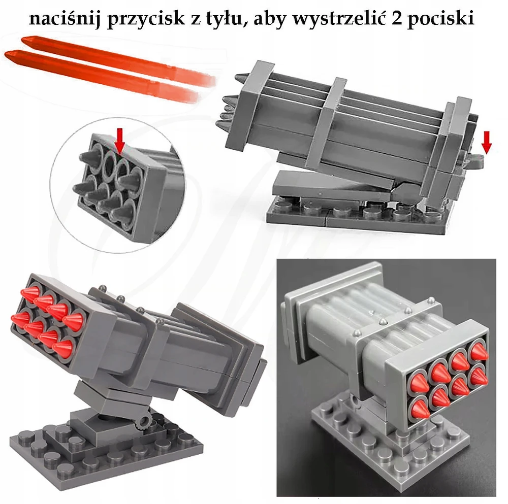 Sluban ROCKET LAUNCHER 4070 blokuoja policijos ginklų armijos džipų automobilių figūrėles