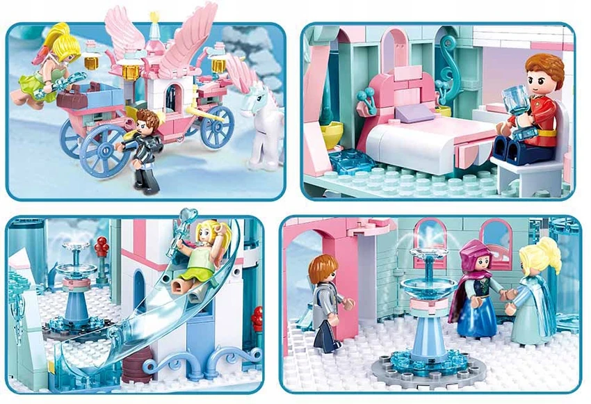 SLUBAN statybinės plytos Frozen Fairy Tale rinkinys 1324 vnt. Vaikams