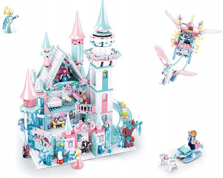 SLUBAN statybinės plytos Frozen Fairy Tale rinkinys 1324 vnt. Vaikams