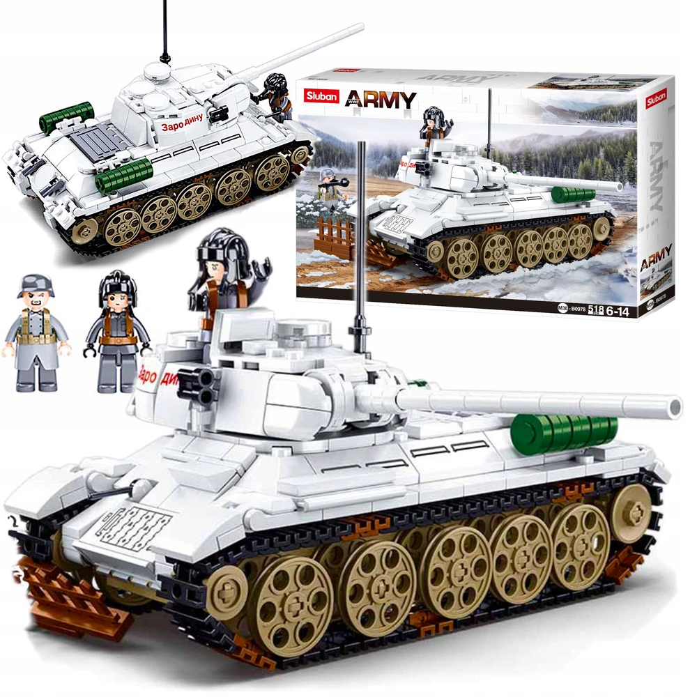 Sluban tankų blokai T-34 žieminiai balti 518 vnt. 1s