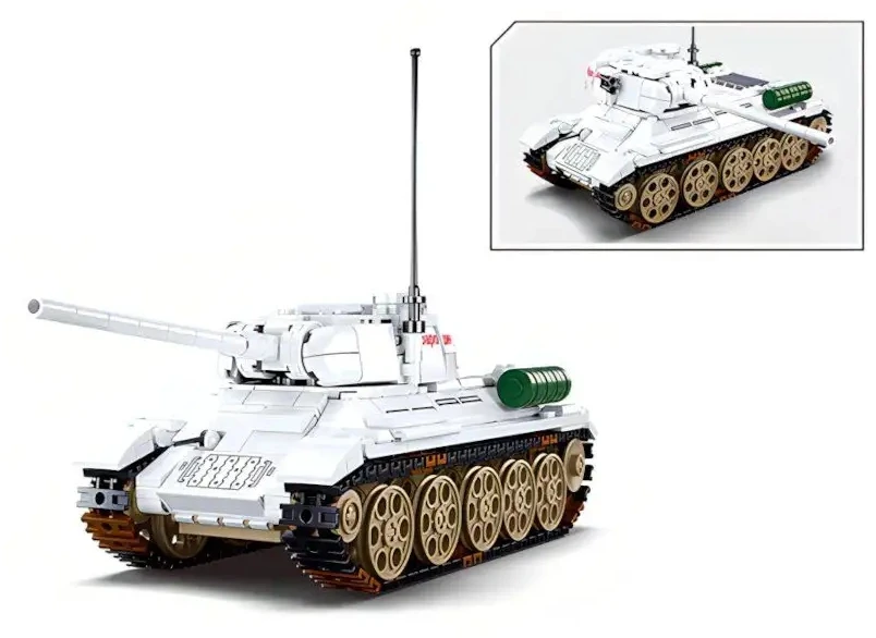 Sluban tankų blokai T-34 žieminiai balti 518 vnt. 1s