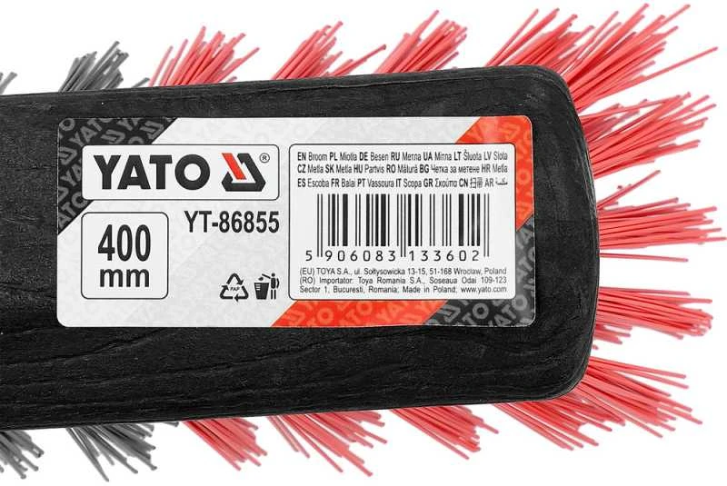 Yato Toya Sa Poland Gatvės šepetys | 400 mm | PET/PVC šeriai | kūginis sriegis (YT-86855)