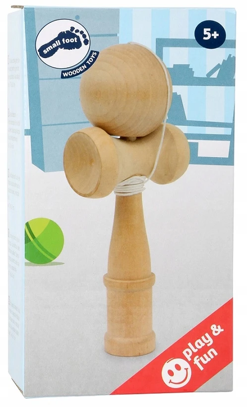 Small Foot KENDAMA žaislas, MEDINIS ŽAIDIMAS VAIKAMS, PUIKI DOVANA VAIKAMS SFD