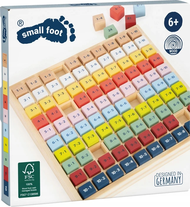 Small Foot Kolorowa Tabliczka Mnożenia SFD Pomoc do nauki mnożenia vaikams