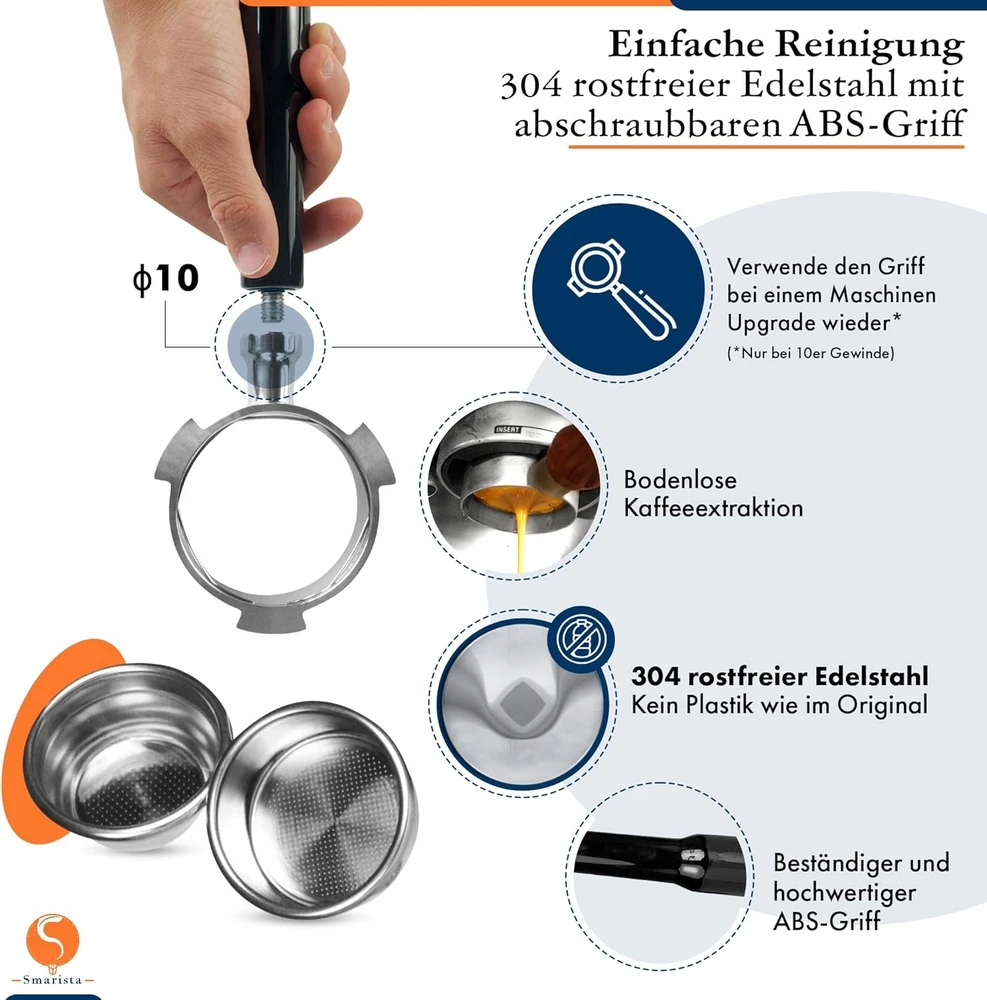 SMARISTA BEDUGNIO filtro įdėklas BARISTA KAVAI 54 MM