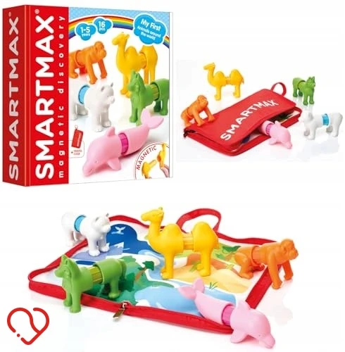 Smartmax Iuvi Games Magnetinis žaidimas mano pirmieji gyvūnai iš viso pasaulio IUVI