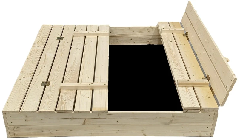4IQ Smėlio dėžė Bonus Orbis, 120x120cm, su patiesalu ir 250kg smėlio
