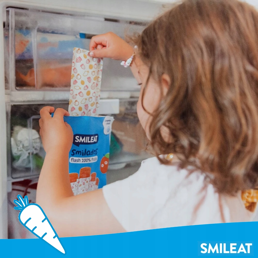Smileat ECO Fruit Mousse Abrikosų bananų 100g Natūralus raminamasis kremas, skirtas dantų dygimui ir šypsenai