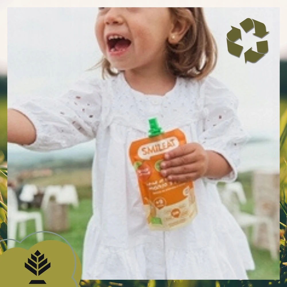 Smileat vaisių putėsiai ananasų mango migdolų desertas vaikams 9m+ 100g ekologiškas