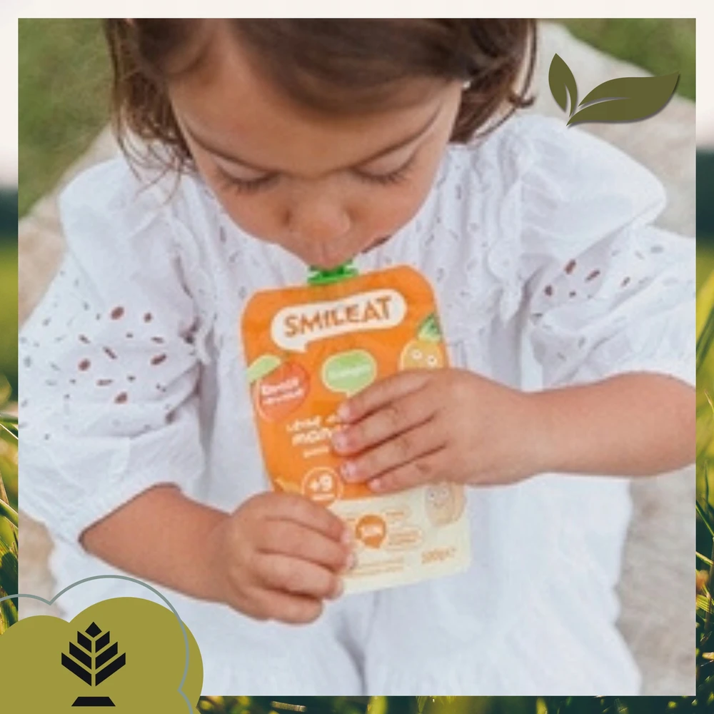 Smileat vaisių putėsiai ananasų mango migdolų desertas vaikams 9m+ 100g ekologiškas