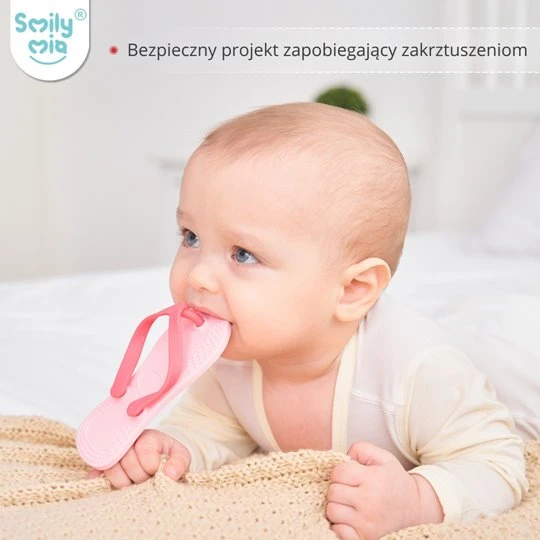 Smily Mia kūdikių dantų atvartai rožiniai