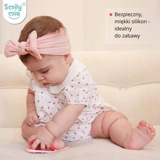 Smily Mia kūdikių dantų atvartai rožiniai