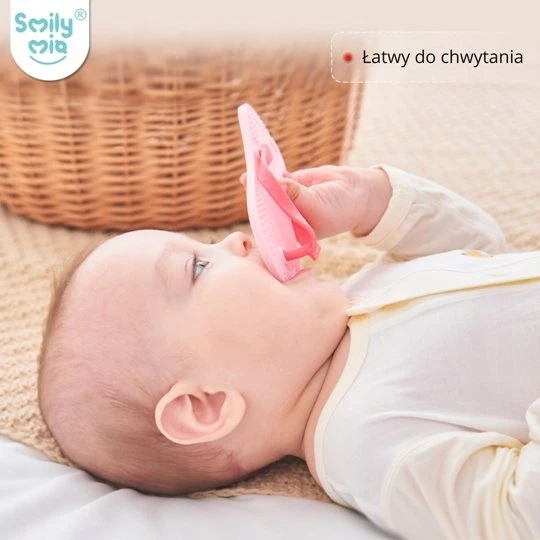 Smily Mia kūdikių dantų atvartai rožiniai