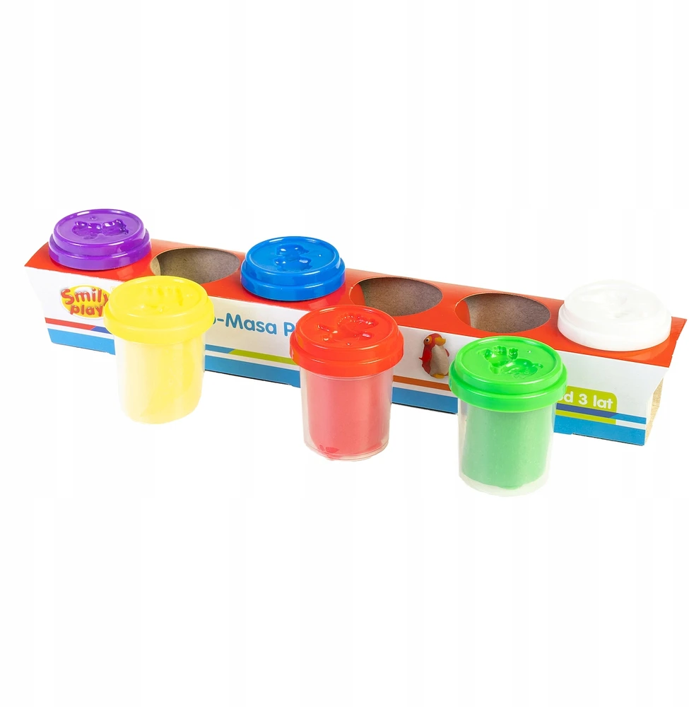 Smily Plastilinos masė 6 spalvų vaikams nuo 3 metų