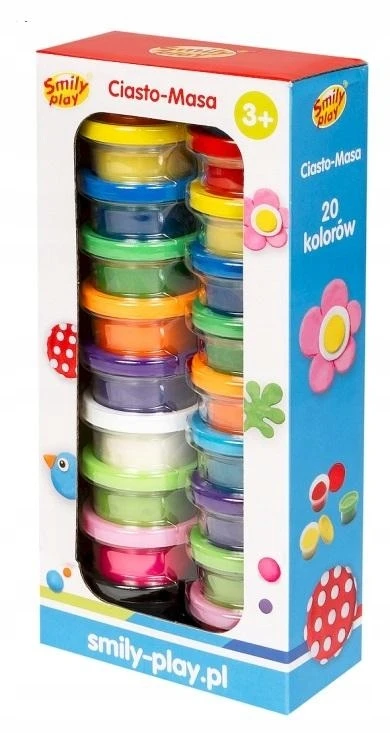 SMILY PLAY CAKE PASTE 20 spalvų vaikams +3 m