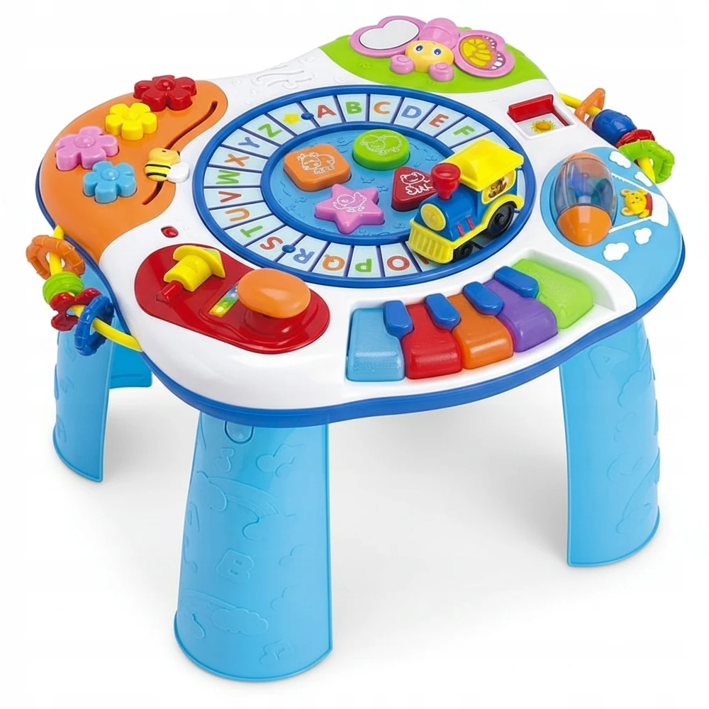 Winfun Edukacinis žaislinis staliukas "Letter Train & Piano Activity Table", žaislas lenkų k. (000801)