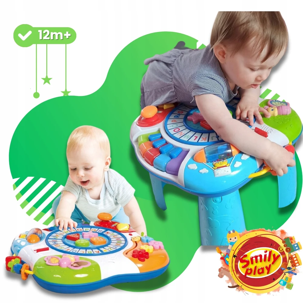 Winfun Edukacinis žaislinis staliukas "Letter Train & Piano Activity Table", žaislas lenkų k. (000801)