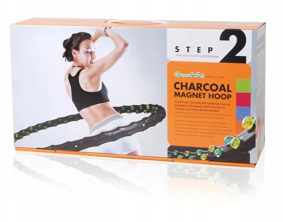 Smj Masažuojantis gimnastikos lankas Jinpoli Charcoal Magnet Hoop (su magnetais)