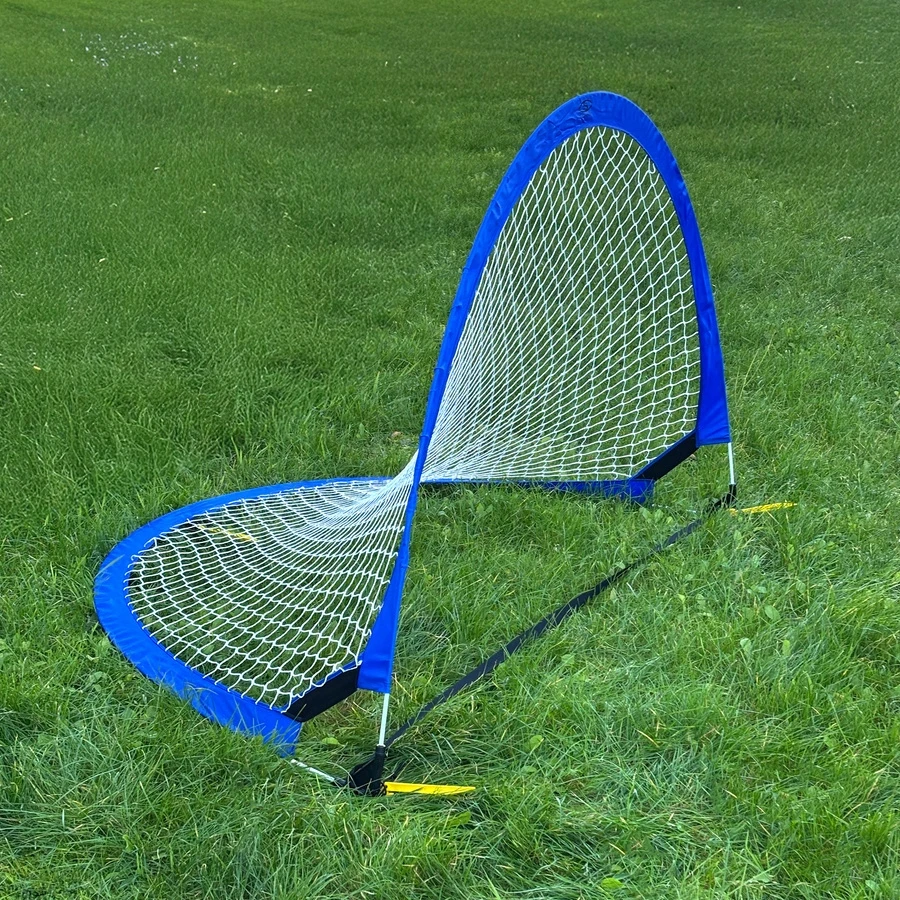Smj Sport Išskleidžiami futbolo treniruočių vartai – mėlyni (D) 183x104x104 cm