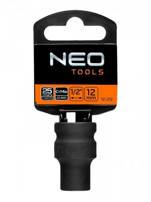 Šešiakampė smūginė galvutė neo 1/2" 12mm (12-212)