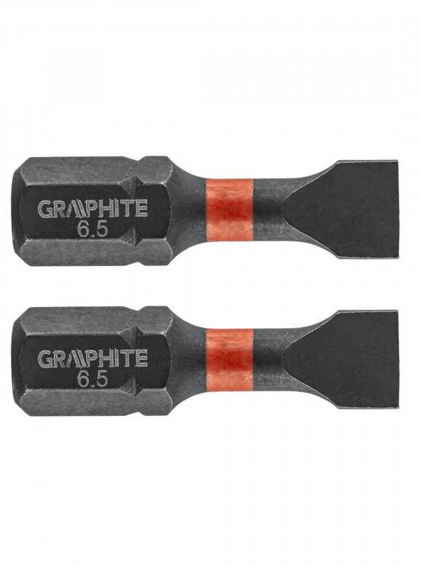 Smūginiai antgaliai GRAPHITE 6,5 x 25 mm (2 vnt.)