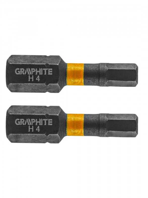 Smūginiai antgaliai GRAPHITE HEX4 25 mm (2 vnt.)