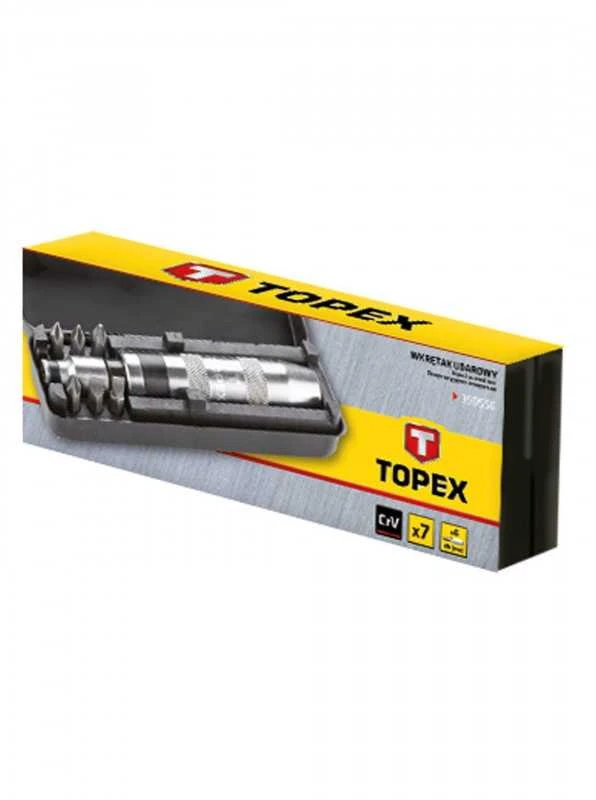 Topex Smūginis atsuktuvas + 6 antgaliai, CrV