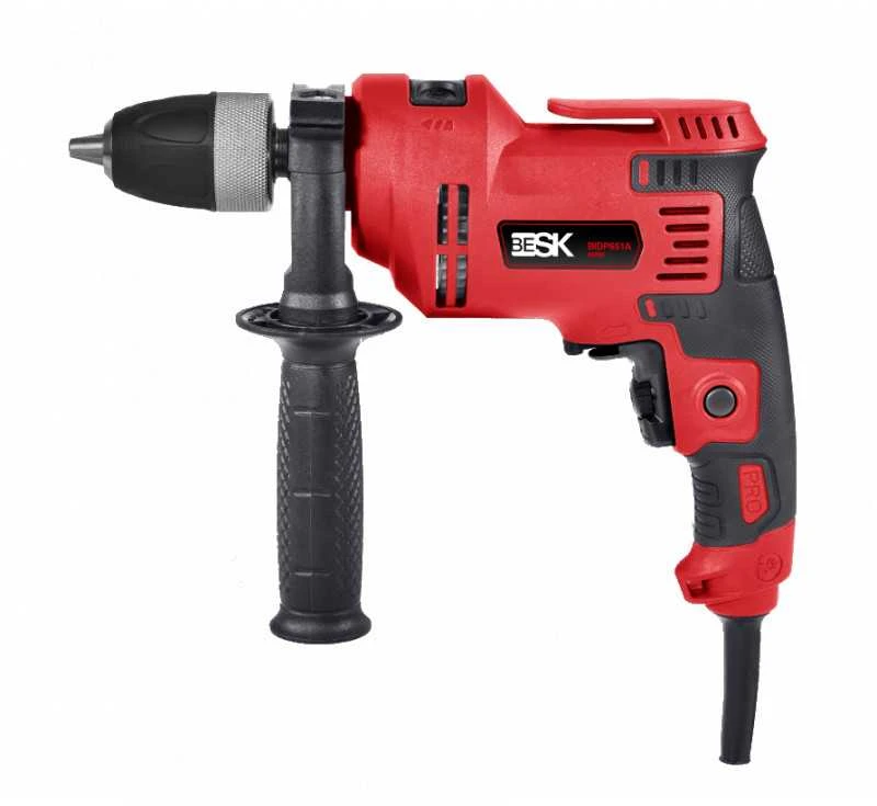 Grąžtas Smūginis gręžtuvas BESK BIDP651A 650W 13mm automatinis griebtuvas