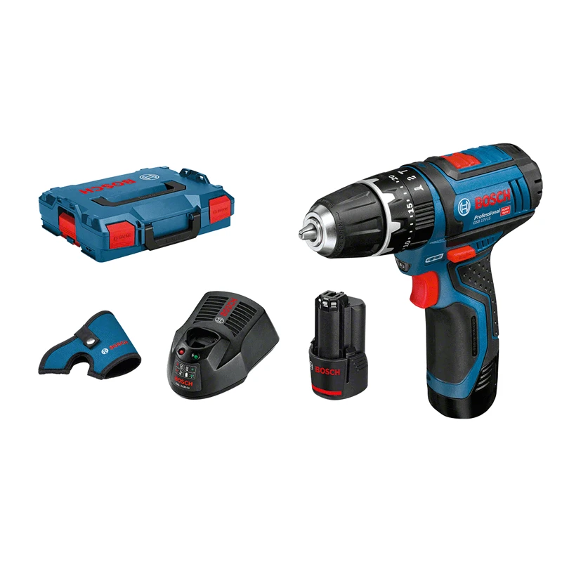 Bosch Akumuliatorinis smūginis gręžtuvas-suktuvas GSB 12V-15, 2x2.0Ah