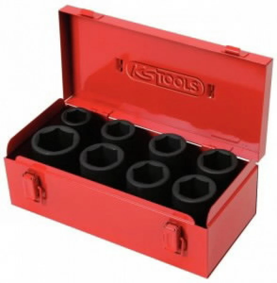 1/2" šešiakampė smūginė galvutė, trumpa, KS Tools