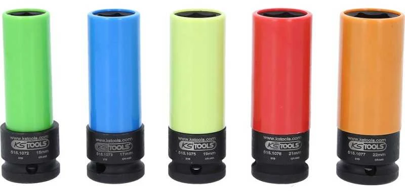 5 dalių smūginių galvų rinkinys KS TOOLS 1/2"