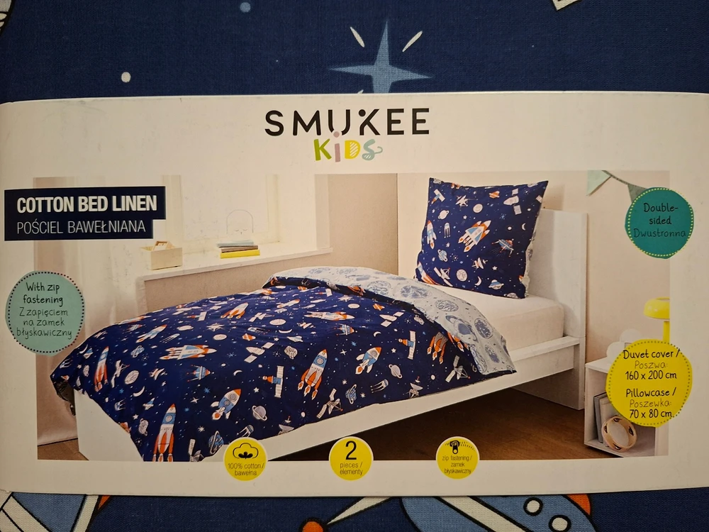 Patalynės komplektas Smukee Patalynė medvilnė RAKIETA 160x200 nowa