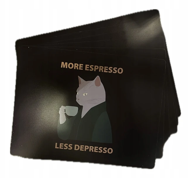 Smukee Table Pads "More espresso Less depresso" 6 vnt. 30 x 40 cm