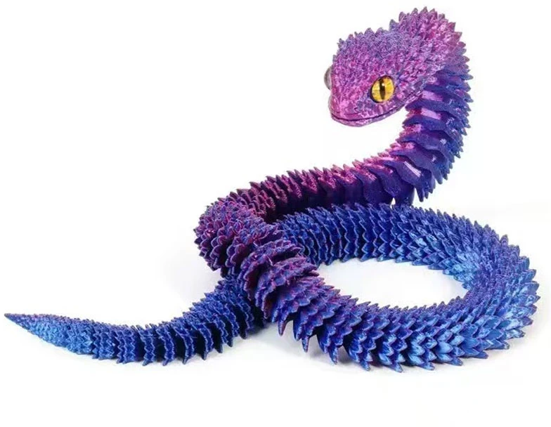 Snake Dragon 3D šarnyrinė figūrėlė, kilnojama tikroviška su spausdintuvu 60 cm