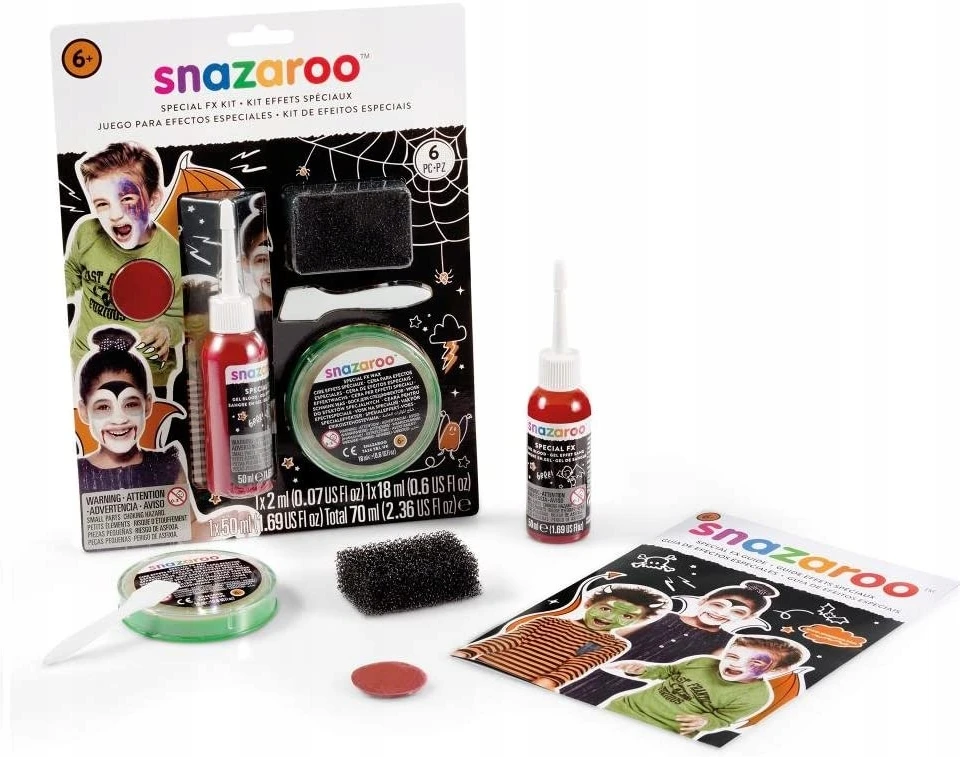Snazaroo Rinkinys Halloweeno efektams kurti: vaškas, dirbtinis kraujas, dažai