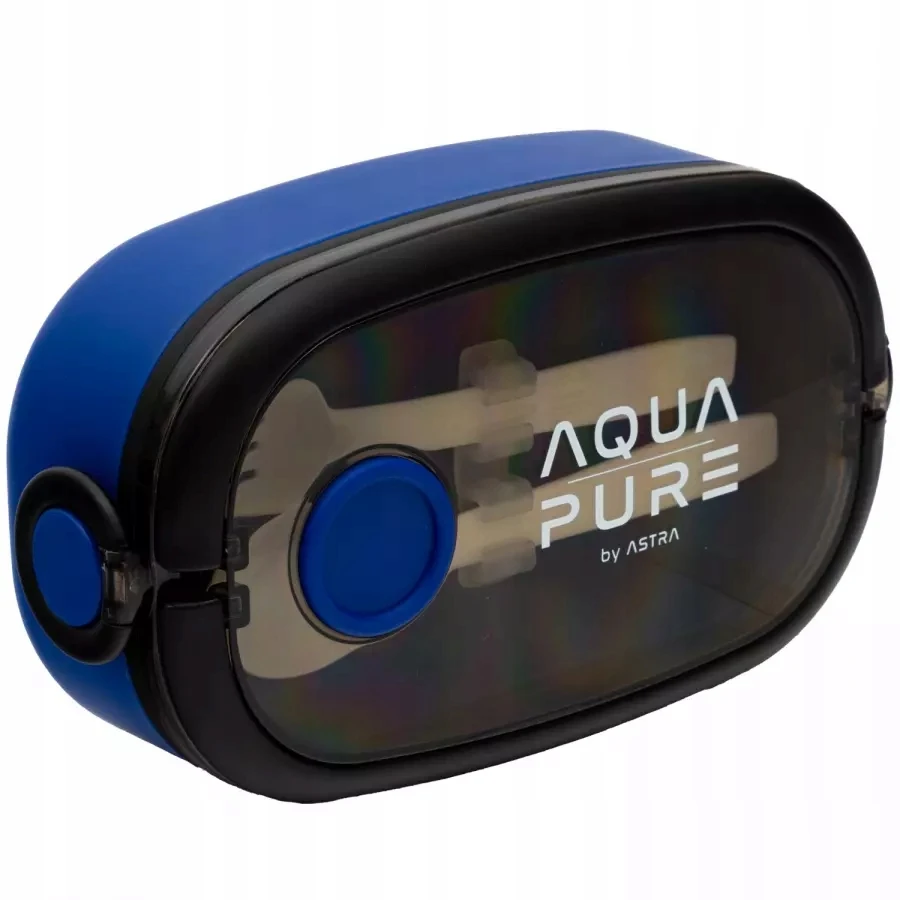 Śniadaniówka Astra Aqua Pure mėlyna 900 ml ze sztućcami