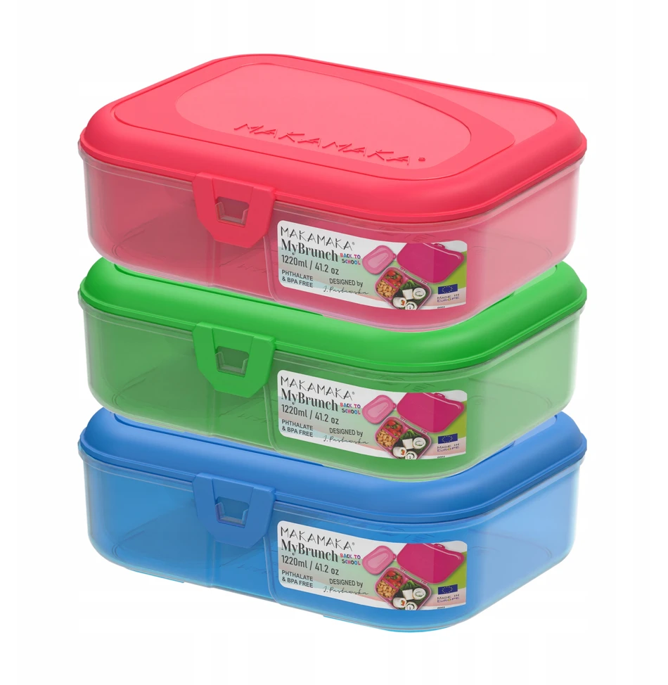 Śniadaniówka LunchBox su Przegródkami Back To School 1220ml MAKAMAKA