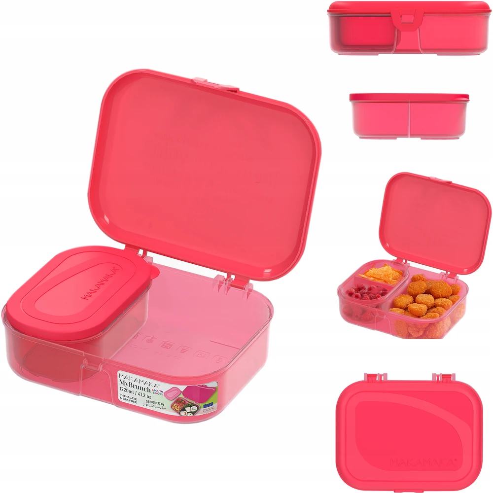 Śniadaniówka LunchBox su Przegródkami Back To School 1220ml MAKAMAKA