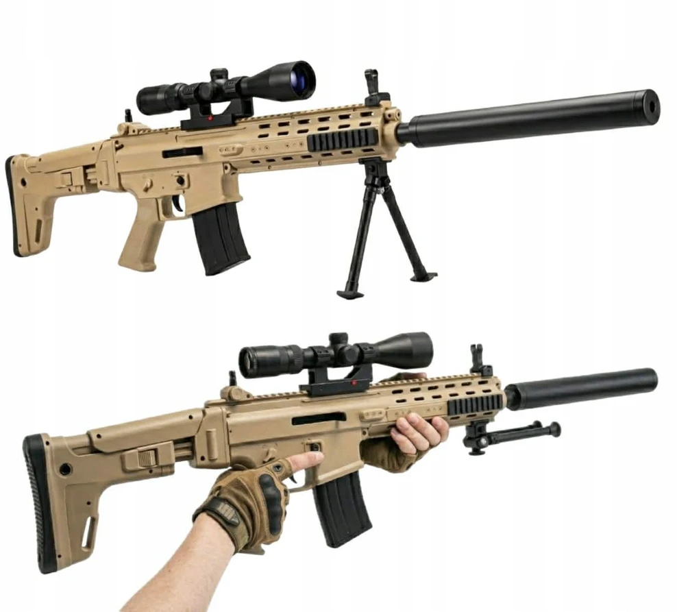 SNIPER RIFLE SNIPER WEAPON ASG šautuvai + KAMULIAI