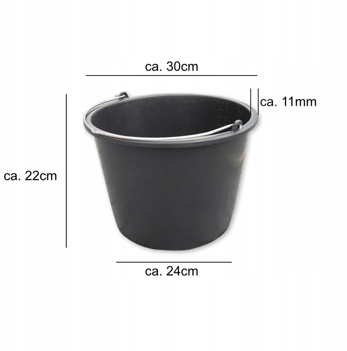 Sodininkystės ir statybos PVC kibiras 12l KTW12