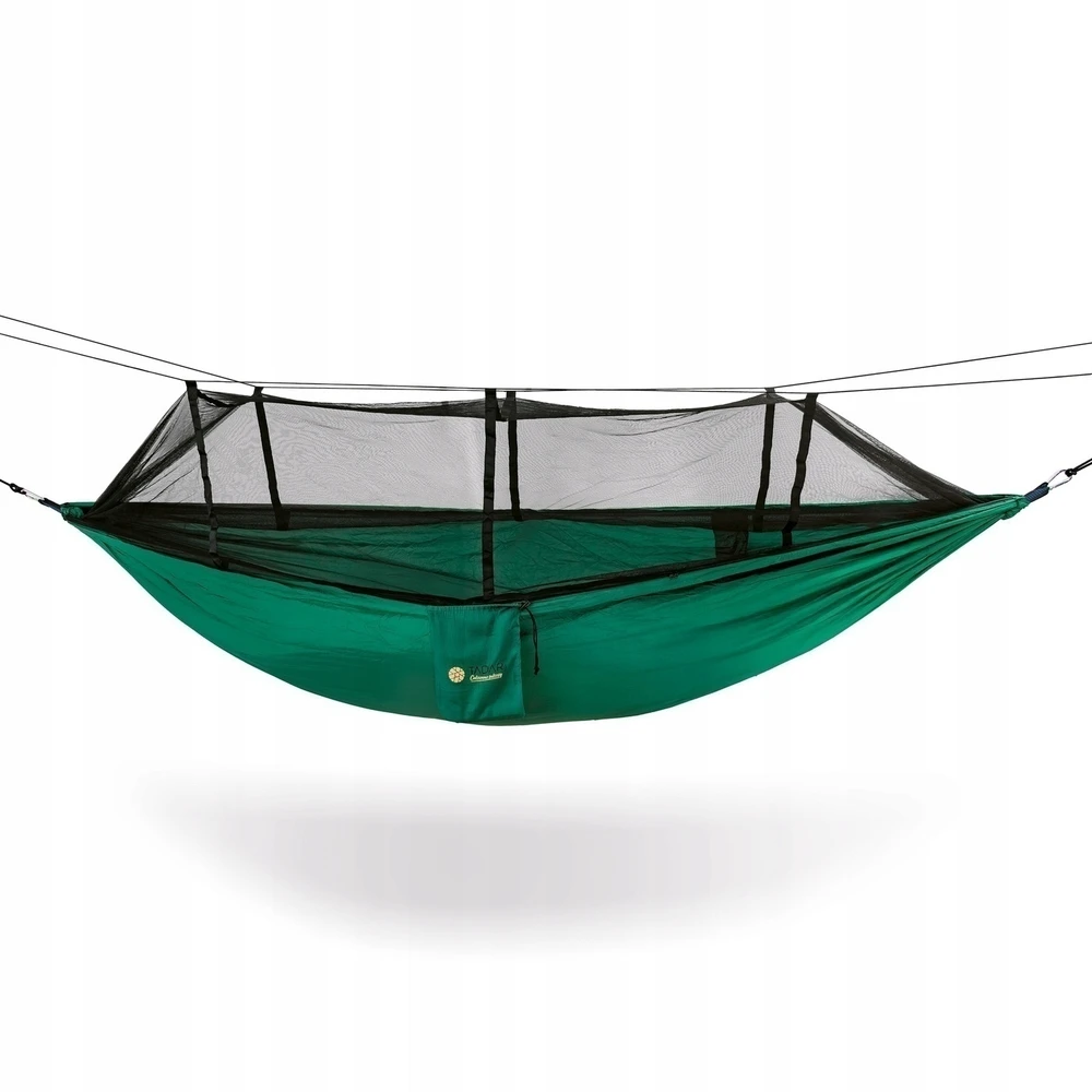 Sodo HAMAKAS su Uodų tinkleliu Žalias Tourist Tadar Camping 270 x 140 cm