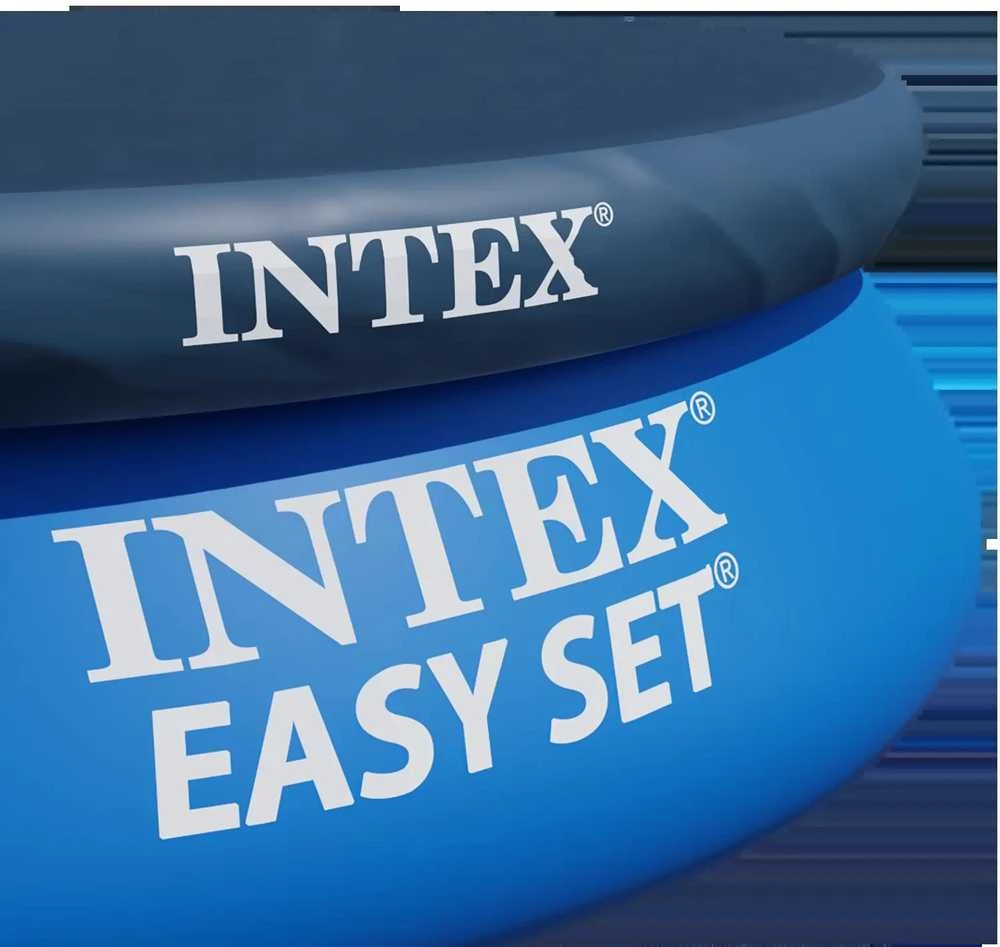 Intex Pripučiamas baseinas, 305 x 76 cm, su uždangalu, apvalus šeimos baseinas, sodo baseinas, vasaros baseinas